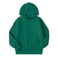 thumbnail image 5 of Children Jackets Girls Dqueduo Children's Winter Solid Color Full Zip Hooded Fleece Lined Sweatshirt Coat Jacket, 5 of 10