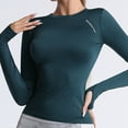 thumbnail image 3 of Womens Long Sleeve Workout Shirts-Plain Long Sleeve Tshirt for Women Yoga Sports T-Shirt Activewear with Thumb Hole, 3 of 6