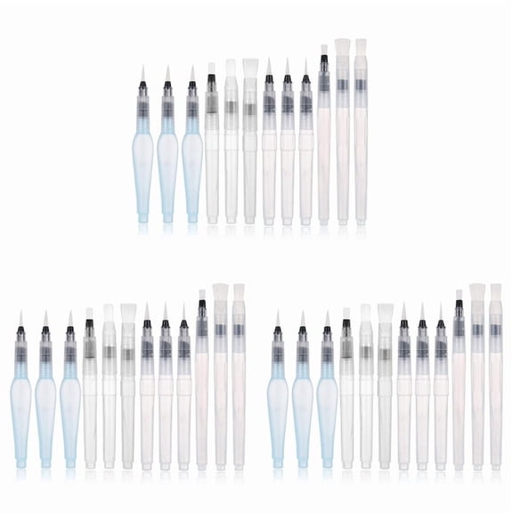 36 x Watercolour Brush Pens-Transparent