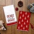 thumbnail image 5 of Christmas Kitchen Towels Set of 2,Black Xmas Tree Dish Towels 18x26 Inch,Hoilday Farmhouse Home Decoration AD101, 5 of 6
