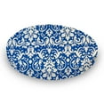 thumbnail image 1 of SheetWorld Fitted 100% Cotton Percale Oval Crib Sheet, Fits Stokke Sleepi 26 x 47, Royal Damask, 1 of 4