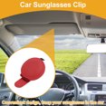 thumbnail image 2 of Clip para gafas de sol en el parasol del coche Unique Bargains, soporte magnético de cuero PU rojo, 2 of 7