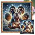 thumbnail image 1 of Kit Punto Cruz Con Bulldog Hilo Algodón Ecológico Bordado 11CT 45x45cm, 1 of 9