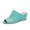 Turquoise, variant on Women Comfortable Peep Toe Slipper Pumps Slip On Wedge High Heels Backless Sandals Office Causal Slide Shoes Size 5 Turquoise