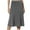 Gray, variant on Women's A-Line Elastic High Waist Flare Work Midi Knee Length Stretchy Skirt Womens Spring/Summer Pull On High Waist Office Knee Length Pencil Skirts