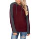 thumbnail image 4 of Sudadera de bloque de color con cordones y capucha de manga larga informal suelta a la moda para mujer Pompotops gfhjh23147, 4 of 5