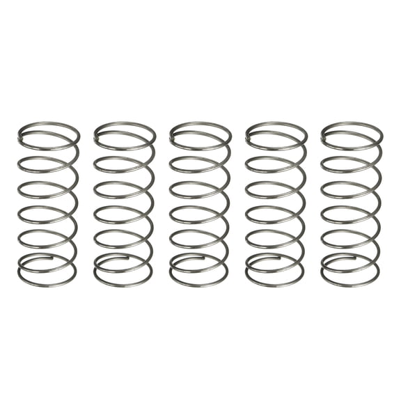 Uxcell 5 Pack Compression Spring, 20mm OD, 1.2mm Wire Size, 50mm Free Length, Spring Steel Construction Extended Mechanical Compression Springs for Shop and Home Repairs, Silver Tone