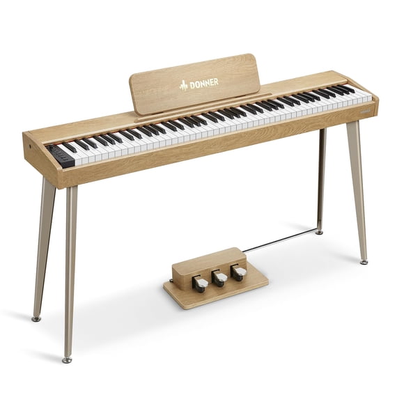 Piano digital Donner DDP-60 de 88 teclas con pedal para principiantes
