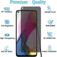 thumbnail image 2 of FHDFHD [2 Pack] Privacy Screen Protector for Motorola Moto G Stylus 5G 2021, 9H Hardness, Anti-Scratch, Anti Spy, Tempered Glass Screen Protector for Motorola Moto G Stylus 5G 2021, 2 of 7