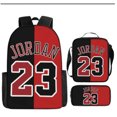 thumbnail image 1 of Soccer Star Messi Backpack Three-piece Teenager Schoolbag Student Cartoon Backpack-tueuio1, 1 of 4