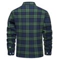 thumbnail image 6 of TACVASEN Men's Flannel Shirt Jacket Warm Fleece Plaid Jacket Cotton Winter Coats Army Gray S, 6 of 6