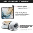 thumbnail image 7 of Blue Gold Marble Pattern Kitchen Oven Mitt and Pot Holder Sets 4 Pcs for Baking, Cooking and Grilling, Heat Resistant Up To 392 °F, 7 of 7