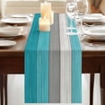 thumbnail image 3 of Table Runners 72 Inches Long Dress Scarves, Turquoise Wood Grain Farmhouse Kitchen Table Runner, Coffee Tablerunners, Country Retro Wooden Plank Gray 16x72 Inch, 3 of 9