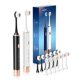 thumbnail image 1 of Aneebart Sonic Cepillo de dientes eléctrico, paquete de 2, cepillo de dientes eléctrico para adultos, cepillo de dientes eléctrico de viaje incluye 12 cabezales de cepillo, IPx8 impermeable (blanco y, 1 of 5