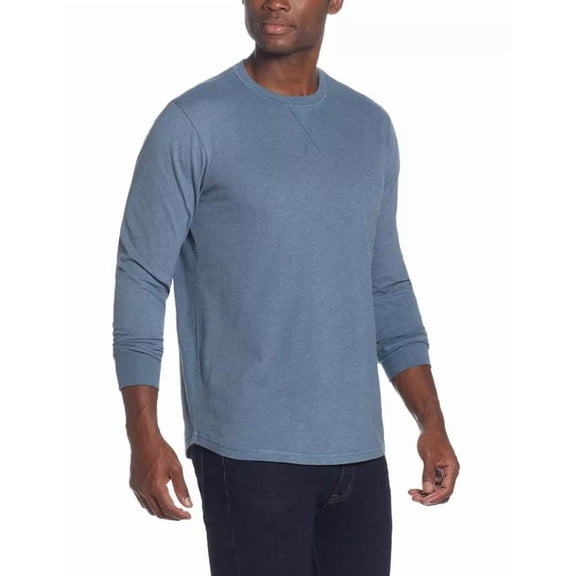 Weatherproof Vintage Men's Mirage Long Sleeved Jersey Crew Neck T-shirt, XL