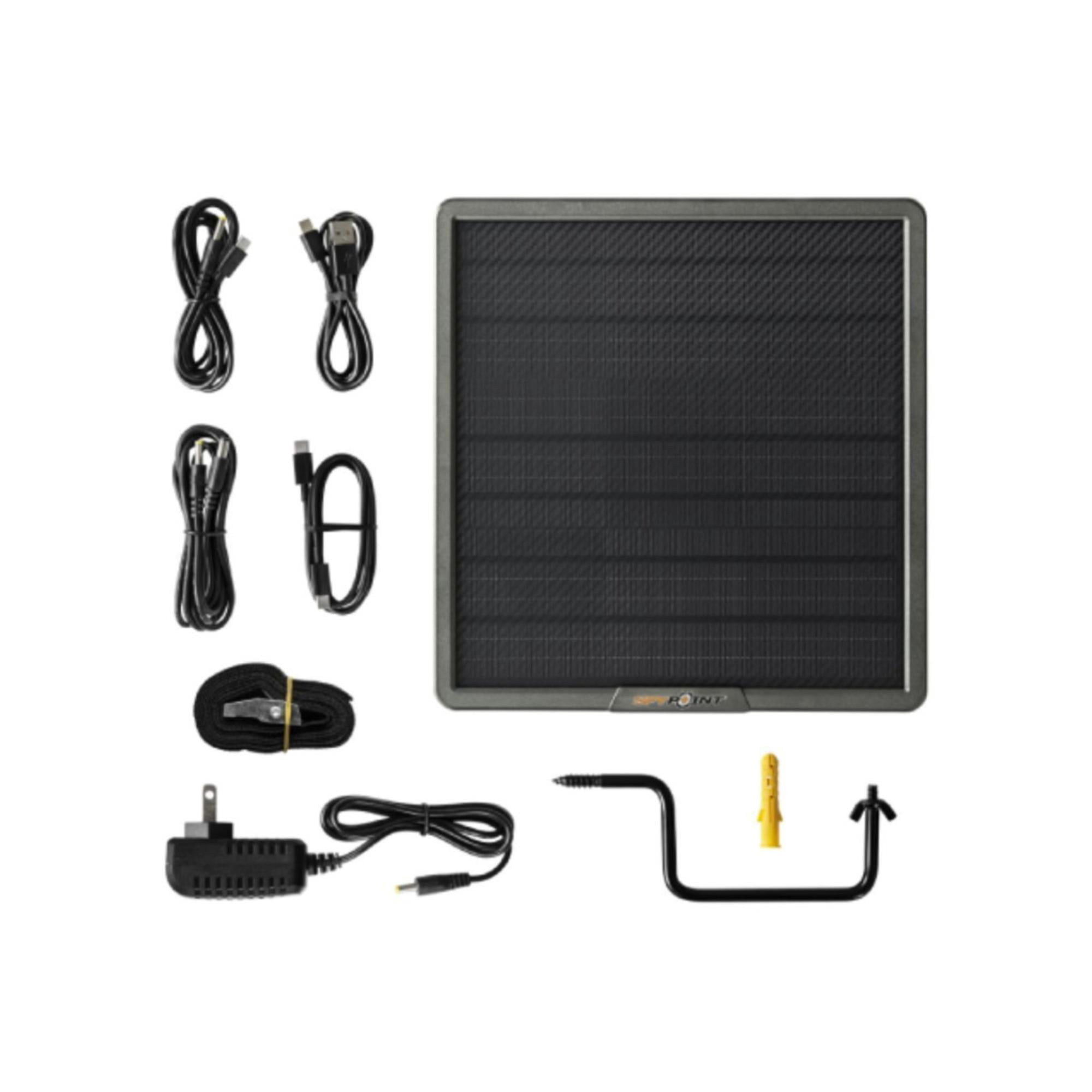 Spypoint Flex-Dark GPS Cellular Trail Camera Bundle with 2 x 10W Battery 2 x Solar Panel 2 x 32GB SD Card and Card Reader (8 items)