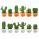 thumbnail image 2 of 12 pegatinas con forma de cactus para el frigorífico, imanes creativos para el frigorífico, pegatinas para decoración del hogar y la oficina (6 palanganas naranjas + 6 palanganas blancas), 2 of 5