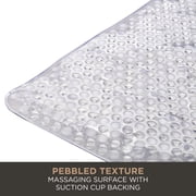 Bath Bliss Extra Long Aqua Gel Rectangular Bath Mat in Clear