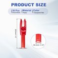 thumbnail image 2 of Uxcell Archery Arrows Nocks, Plastic Insert Arrow Nock Replacement Arrow Tails for Hunting Shooting Compound Recurve Transparent Red, 2 of 7