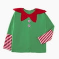 thumbnail image 5 of GYRATEDREAM Women Men Kid Christmas Elf Cosplay Costume Santa Dress+ Pants+Leg Warmer+Hat+ Belt Xmas Costume, 5 of 7