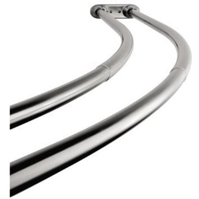 Adjustable - 60 in. -72 in. - Double Curved Stainless Steel Shower Curtain Rod