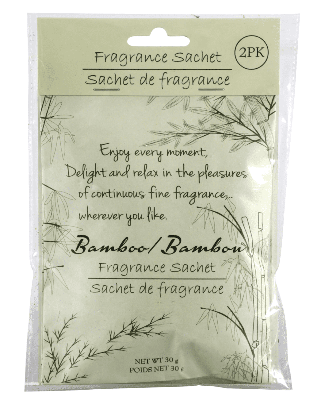 Sachet Bags Bamboo Scented for Drawers and Closets Fresh Scents, Home Fragrance Sachet 2 Pack