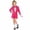 Pink, variant on Women's Wonderland Red Heart Costume Jacket Skirt Belt Gloves Set Halloween Fancy Dress Party Cosplay Costumes