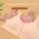 thumbnail image 3 of Sujetador tipo chaleco con tirantes anchos y sin aros con estampado de copas grandes con forma de hebilla delantera para mujeres de mediana edad y mayores, 3 of 5