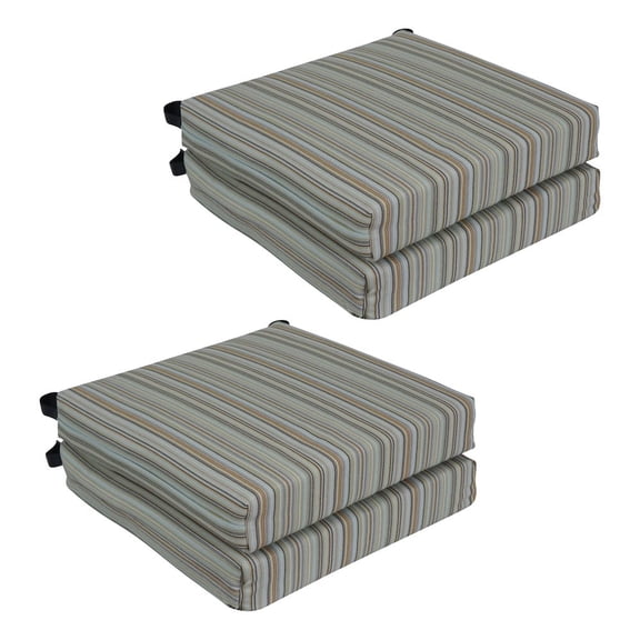 Blazing Needles 20-inch by 19-inch Premium Olefin Outdoor Chair Cushions (Set of 4)