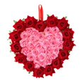 thumbnail image 4 of Guirnalda de rosas artificiales con forma de corazón para decoración del hogar, guirnalda de flores vívidas para colgar en la puerta. Estilo B, 4 of 9