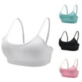 thumbnail image 5 of Lovskoo 2024 Seamless Bras for Women Wireless Bralettes Fitness Built In Bra Sports Bra Solid Color Yoga Bra Black, 5 of 5
