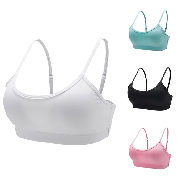 ATOYSOY Women's Padded Camisoles Everyday Bra Sports Bra Yoga Running Activewear Spaghetti Strap Wirefree Push Up Bralette Underwear Teens Comfort Bra Breathable Green L