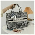 thumbnail image 1 of ShenMo BOOK TOTE, Embroidered Cotton Bag Large, Brand New black large, 1 of 5