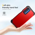 thumbnail image 6 of JTCASES for Motorola Moto Edge 2021 Case, Drop Resistant Corners, Wireless Charging, Heavy Duty Shockproof Hybrid Hard PC Bumper, Camera Protection, Skin-feel Anti-scratch Tough Cover,  Red, 6 of 7