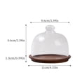 thumbnail image 3 of weibbin Mini Dessert Plate with Glass Dome Cover Cake Tray Stand for Display Storage and Party Serving, 3 of 6