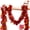 Red, variant on Fall Maple Leaf Tinsel Garland, Thanksgiving Maple Leaf Hanging Garland for Fall Harvest Party Decorations, 65.6 ft (Orange )