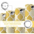 thumbnail image 6 of Yellow Geometric Blackout Curtains for Bedroom/Living Room, Thermal Insulated Kitchen Curtains, Morocco Modern Abstract Plaid Art Grommet Darkening Window Treatment Drapes 42"x63"x2, 6 of 8