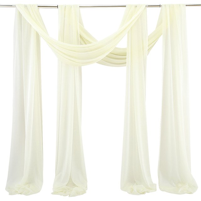LCXmlly Roasting Pan Backdrop Drapery Set (2Pcs) Glitter Faderesistant WrinkleFree Soft Elegant Outdoor Wedding Decoration