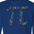 thumbnail image 4 of Inktastic Pi Numbers in Pi Symbol for Pi Day Long Sleeve Youth T-Shirt, 4 of 5