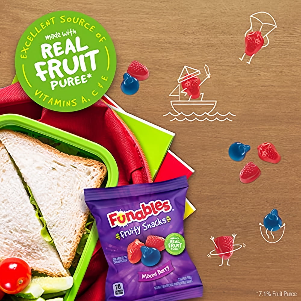 Funables Fruit Snacks Mixed Berry (Pack of 4)