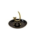 thumbnail image 1 of Sagebrook Home Ceramic 6" Cat Trinket Tray, Black/Gold, 1 of 1