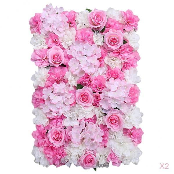 2 Piezas de Pared de Flores de Rosas Artificiales, Flores de Fondo de Fotografía de 60x40 Cm