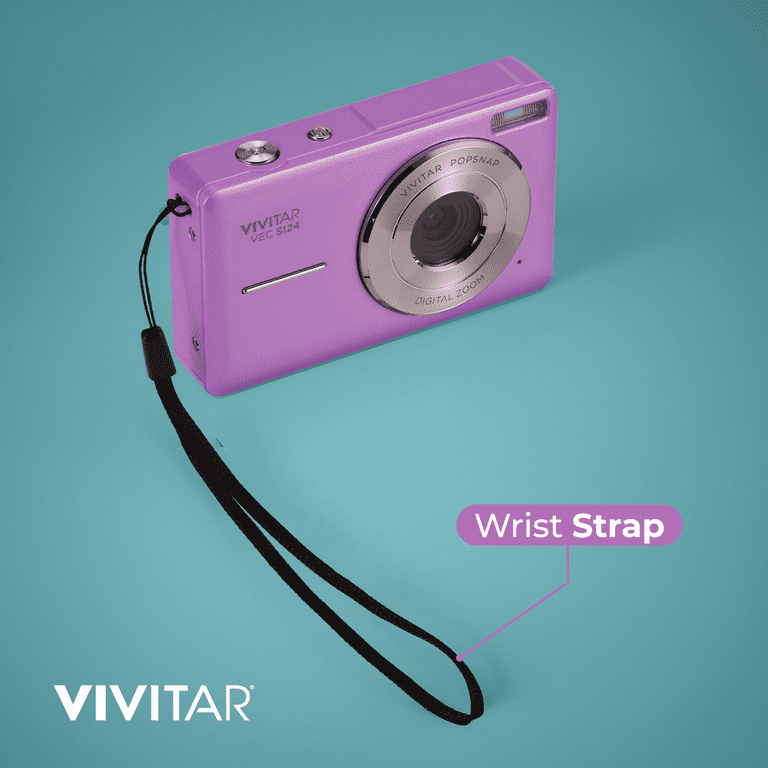 Vivitar Popsnap Compact Digital Camera, Purple, 16X Zoom, 1080p