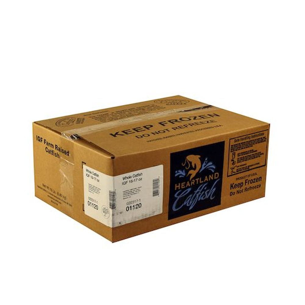 Heartland Whole Dressed 15 to 17 Ounce Catfish, 15 Pound