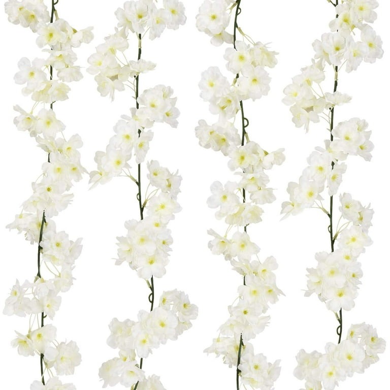 WHITE HANGING BLOSSOM Floral Garlands/peach Blossomvines for  Wedding/greenery/wedding Centerpieces/home Decor/faux Vines/silk  Vines/garlands 