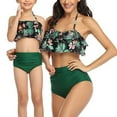 thumbnail image 5 of GYRATEDREAM Daughter Mommy Matching Two Pieces Bikini Set Ruffle Bathing Suit Floral Halter Swimsuit, 5 of 9