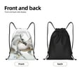 thumbnail image 5 of Easygdp Running White Horses Drawstring Backpack, Beach Sackpack, Travel Sackpack Lightweight for Sports, Gym, Travel, Swimming - Small, 5 of 9