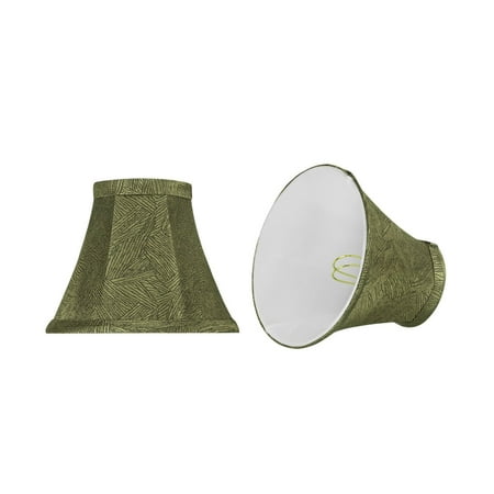 Leopard Print Lamp Shades Aspen Creative 30066-2 Small Bell Shape Chandelier Clip-On Lamp Shade Set (2 Pack), Transitional Design in Green Print, 6