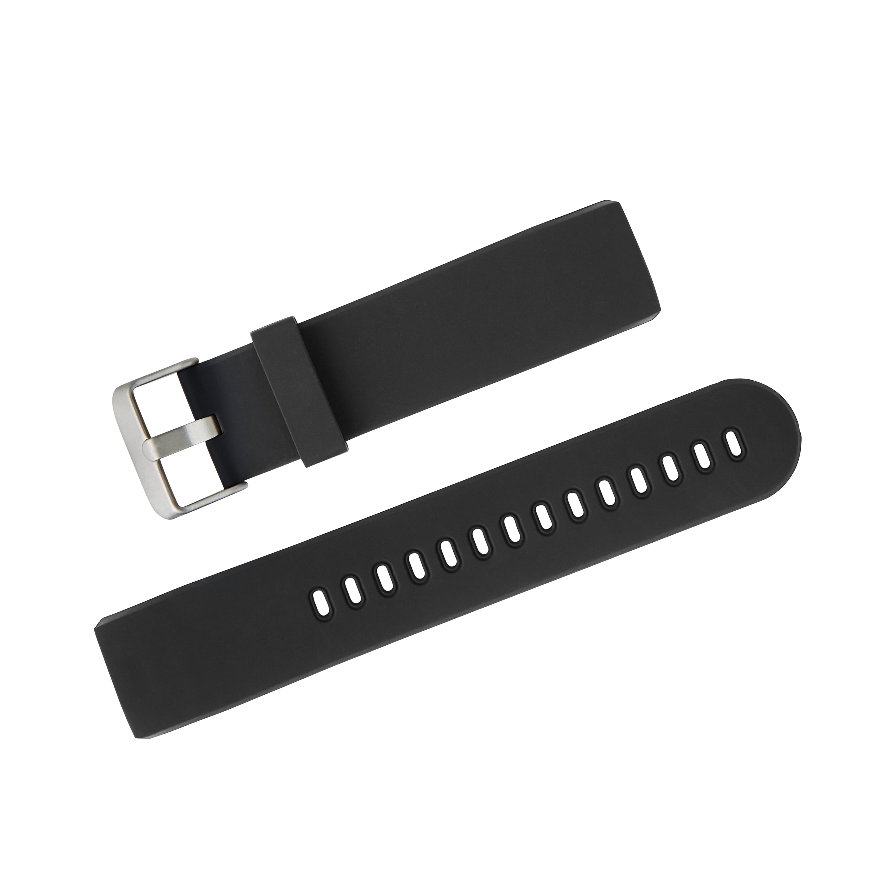 onn. Silicone Band for Fitbit Charge 3 & Charge 4, Black