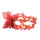 thumbnail image 1 of Máscara Bowknot Princesa Fiesta de disfraces Cosplay Máscara pintada de media cara (rojo rubí), 1 of 1